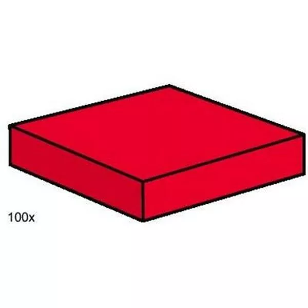 Bulk Bricks 3494 2x2 Red Smooth Tiles