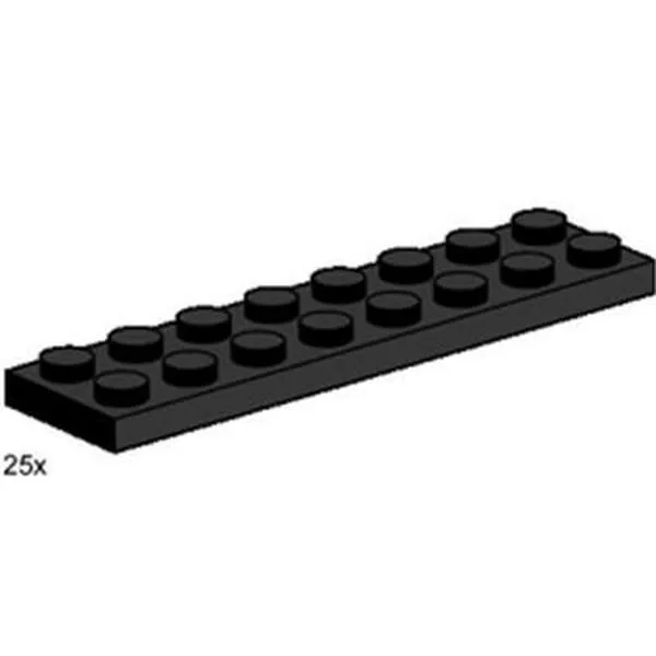 Bulk Bricks 3489 2x8 Black Plates