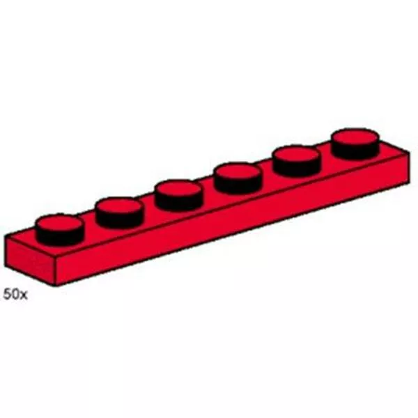 Bulk Bricks 3488 1x6 Red Plates