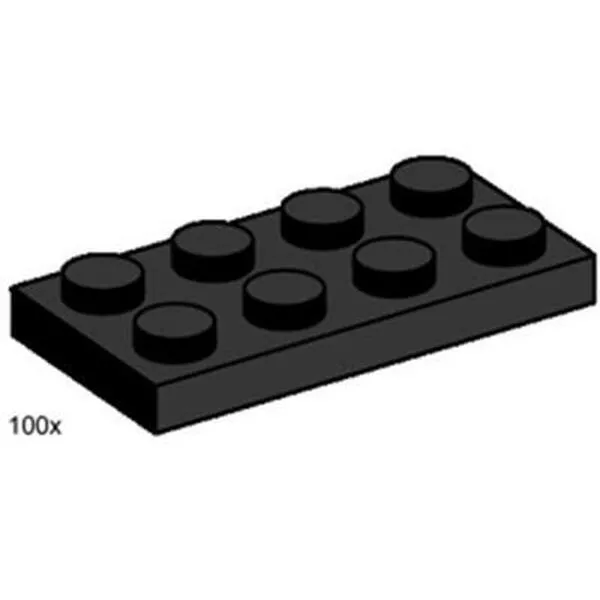 Bulk Bricks 3483 2x4 Black Plates