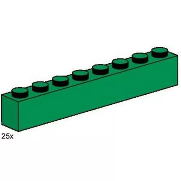 Bulk Bricks 3481 1x8 Dark Green Bricks