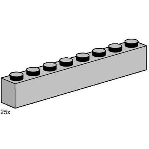 Bulk Bricks 3479 1x8 Light Grey Bricks