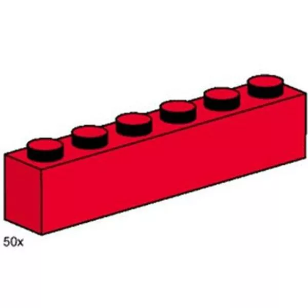 Bulk Bricks 3477 1x6 Red Bricks