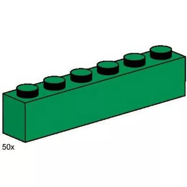 Bulk Bricks 3476 1x6 Dark Green Bricks