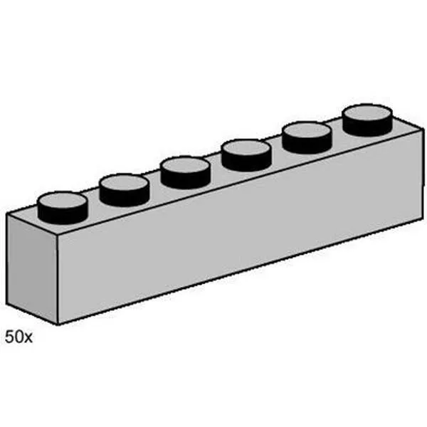 Bulk Bricks 3474 1x6 Light Grey Bricks