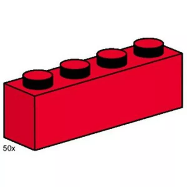 Bulk Bricks 3472 1x4 Red Bricks