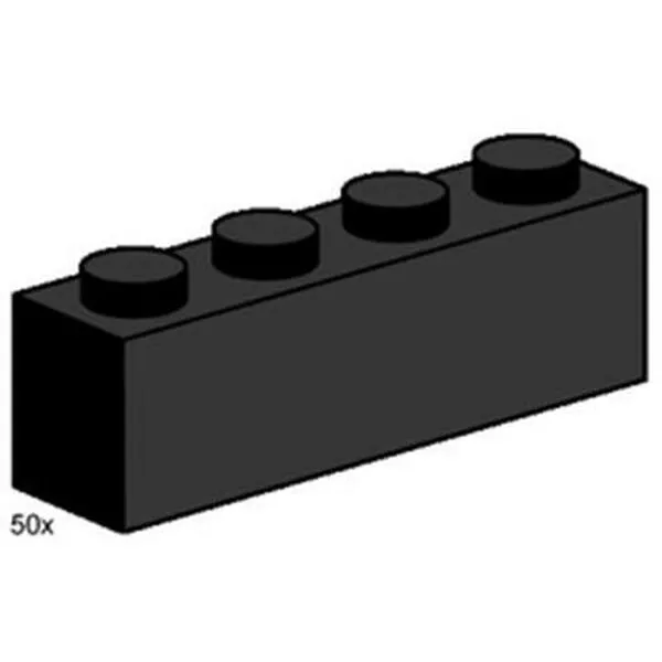 Bulk Bricks 3468 1x4 Black Bricks