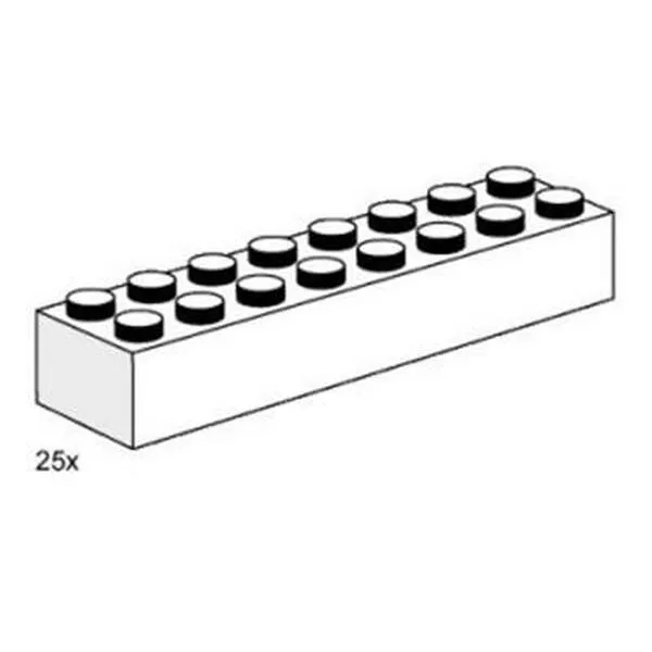 Bulk Bricks 3465 2x8 White Bricks