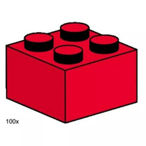 Bulk Bricks 3457 2x2 Red Bricks