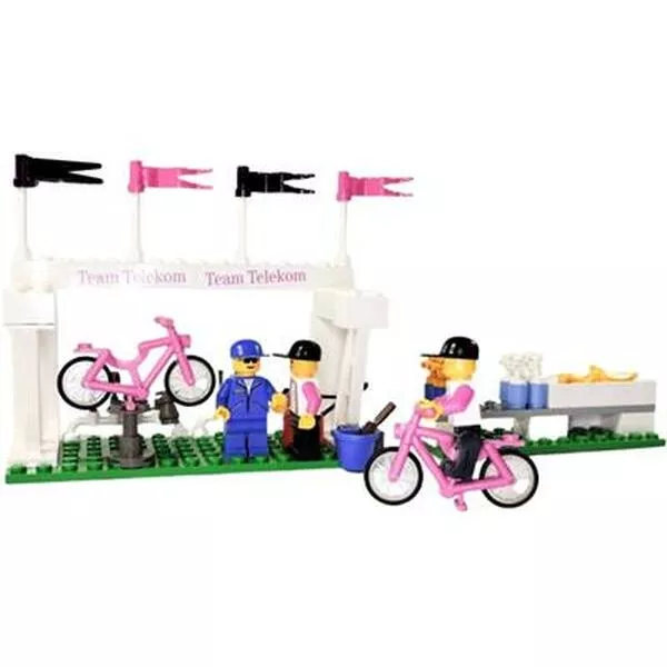 Town 1198 Telekom Race Cyclists and Service Crew