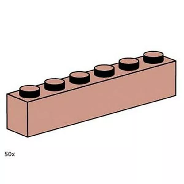 Bulk Bricks 10006 1x6 Sand Red Bricks