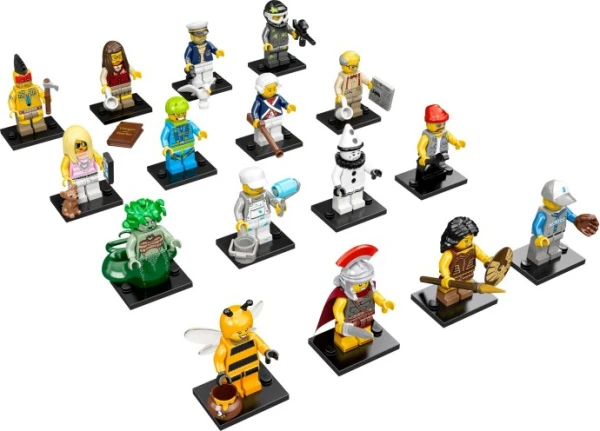 Minifigures 71001-17 Серия 10, полный набор минифигурок
