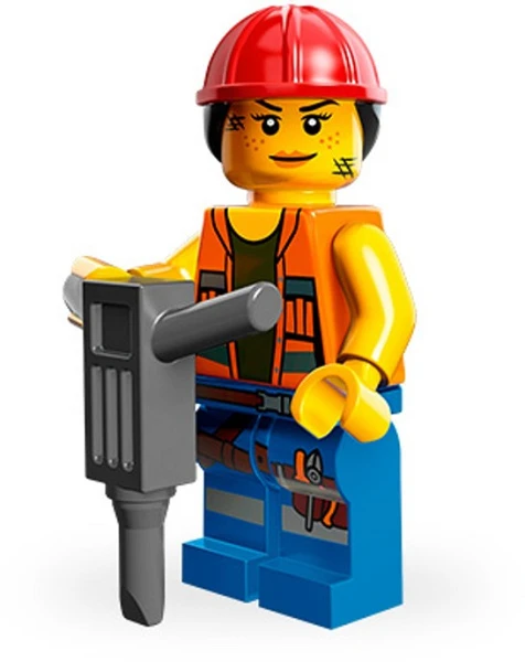Minifigures 71004-9 Гейл, строительная рабочая