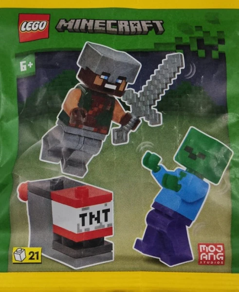 Minecraft 662510 Герой с зомби и пусковой установкой TNT