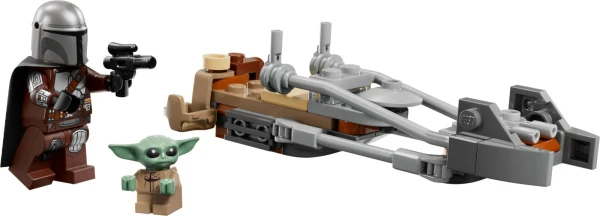 Star Wars 75436 Мандалориан и спидербайк Малыша Йоды