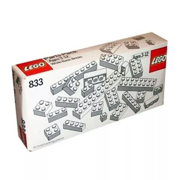 Basic 833 White Bricks Parts Pack