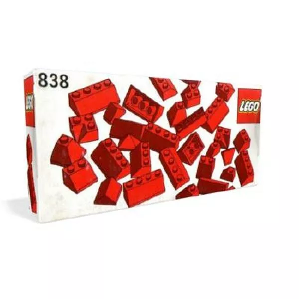 Basic 838 Red Roof Bricks Parts Pack, 45°