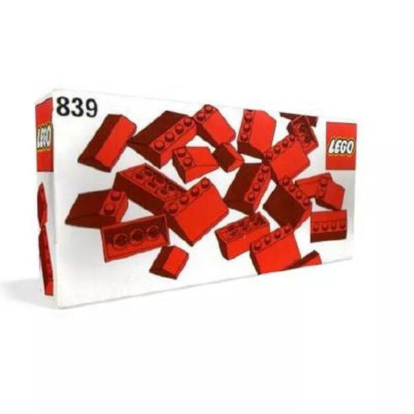 Basic 839 Red Roof Bricks Parts Pack, 33°