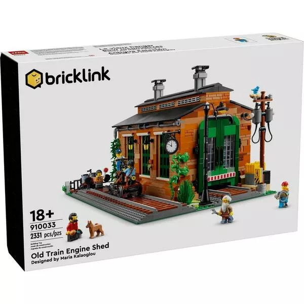 BrickLink 910033 Старое паровозное депо