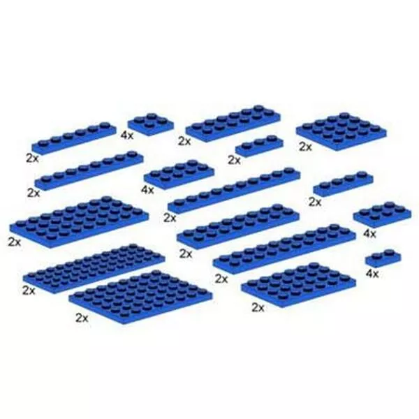 Bulk Bricks 10011 Assorted Blue Plates