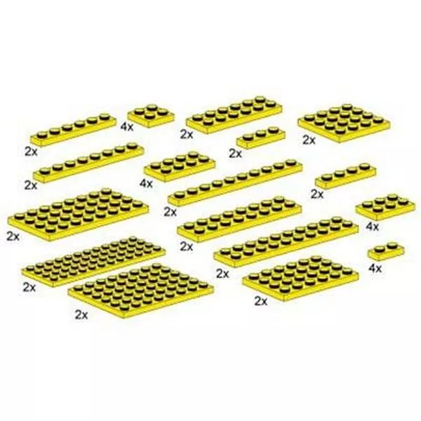 Bulk Bricks 10012 Assorted Yellow Plates