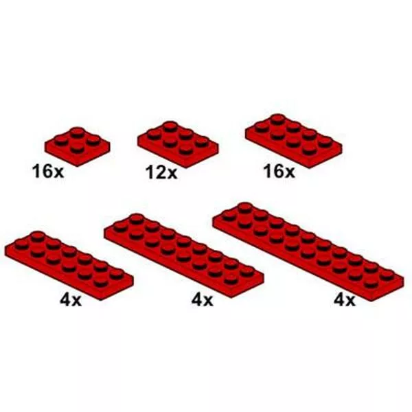 Bulk Bricks 10058 Red Plates