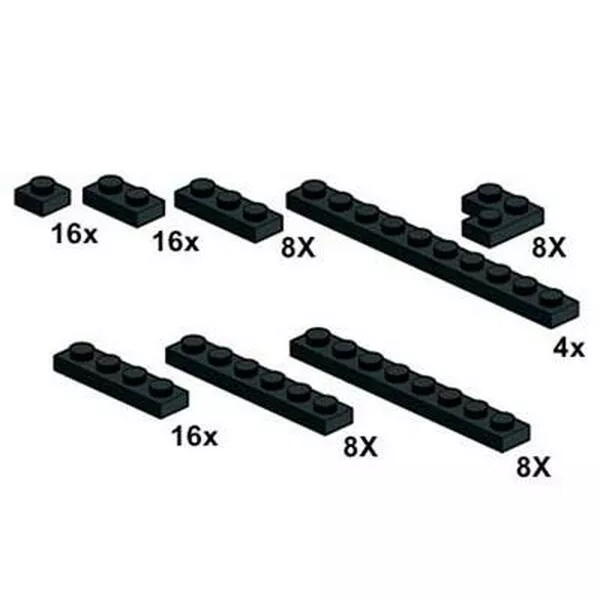 Bulk Bricks 10061 Black Plates