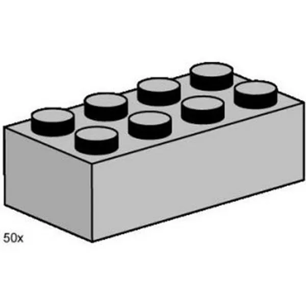Bulk Bricks 3459 2x4 Light Grey Bricks