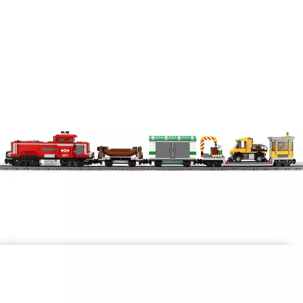 City 3677 Красный товарный поезд (Фото 5)