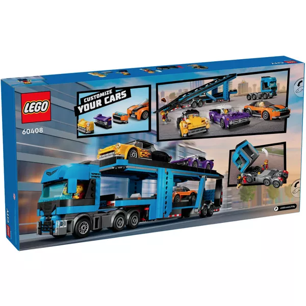 City 60408 Грузовик-автовоз со спортивными автомобилями (Фото 2)