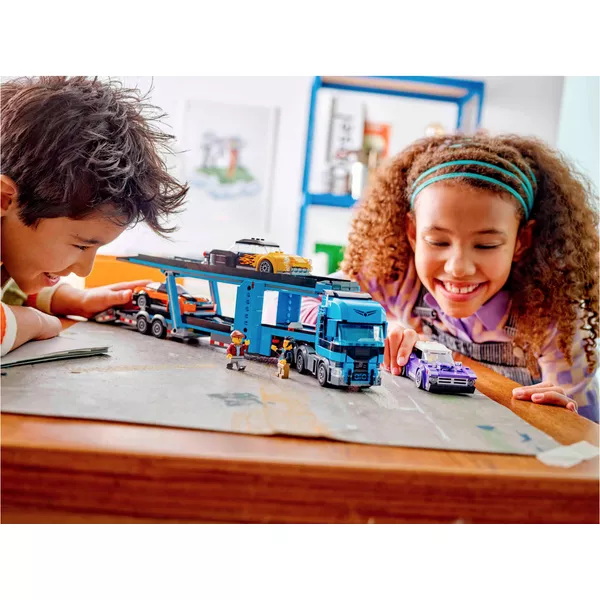 City 60408 Грузовик-автовоз со спортивными автомобилями (Фото 4)