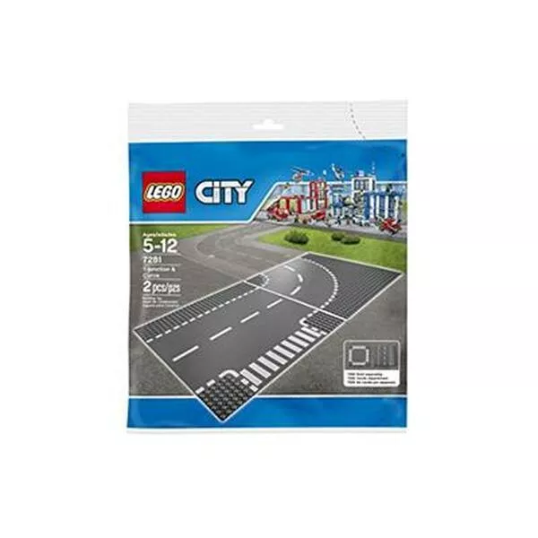 City 7281 T-Junction & Curved Road Plates