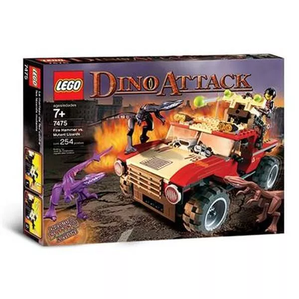 Dino Attack 7475 Fire Hammer vs. Mutant Lizards