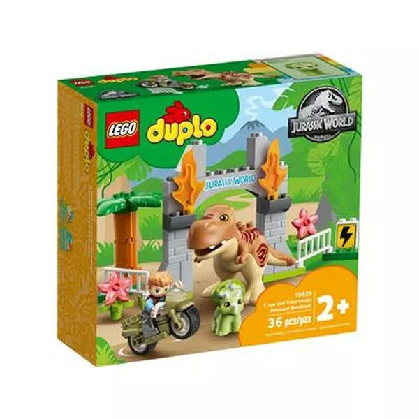 DUPLO 10939 Побег динозавров: тираннозавр и трицератопс