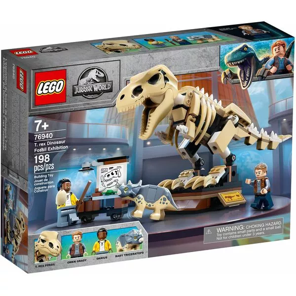 Jurassic World 76940 Скелет тираннозавра на выставке