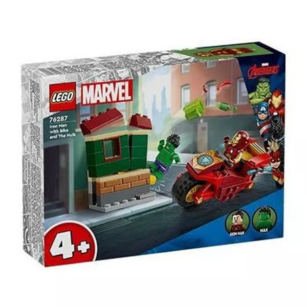 Marvel Super Heroes 76287 Iron Man with Bike and The Hulk