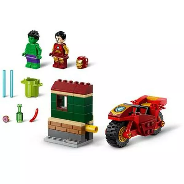 Marvel Super Heroes 76287 Iron Man with Bike and The Hulk (Фото 4)