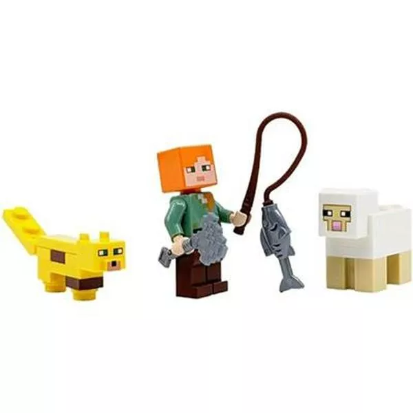 Minecraft 662103 Alex with Ocelot and Sheep