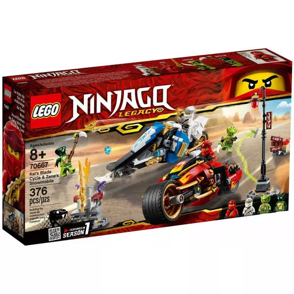 NINJAGO 70667 Мотоцикл-клинок Кая и снегоход Зейна