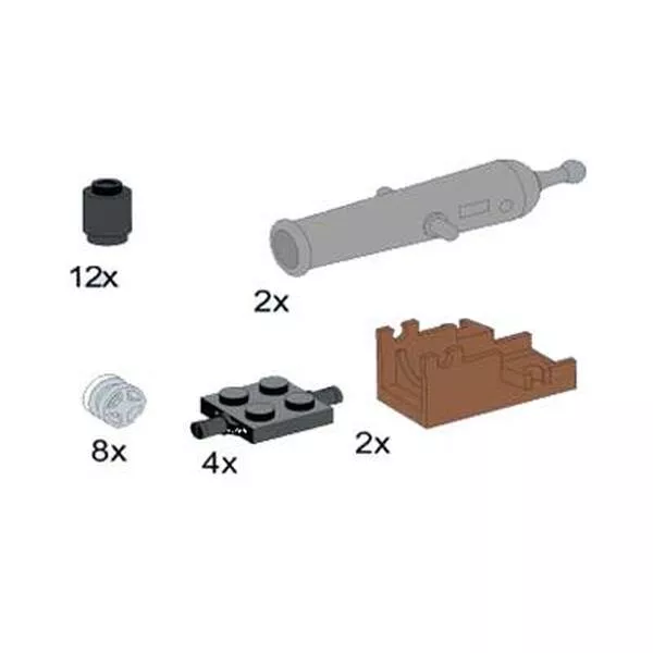 Service Packs 5134 Pirate Cannons with Wheels