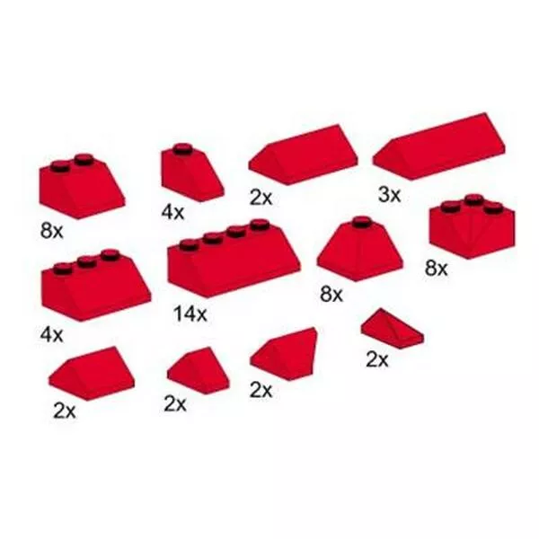 Service Packs 5151 Roof Bricks Steep 45 Degrees Red