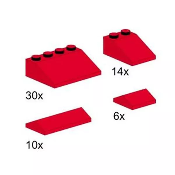 Service Packs 5152 Roof Bricks Shallow 25 Degrees Red