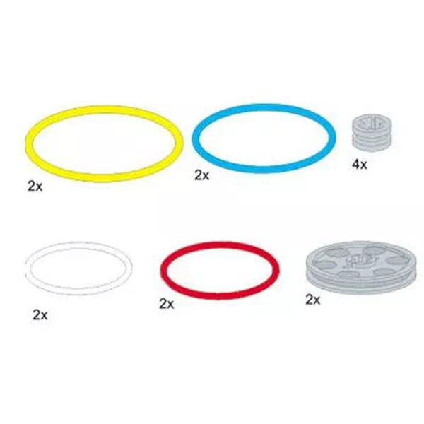 Service Packs 5205 Technic Wheels and Rubber Bands