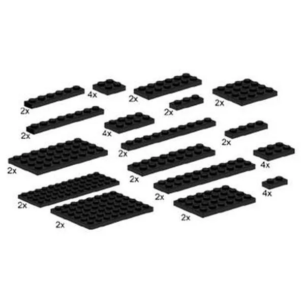 Service Packs 5217 Black Plates Assorted