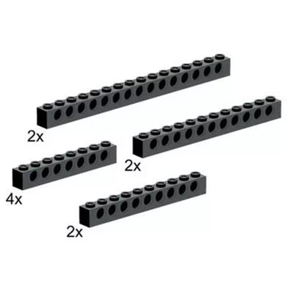 Service Packs 5235 10 Large Technic Beams Black