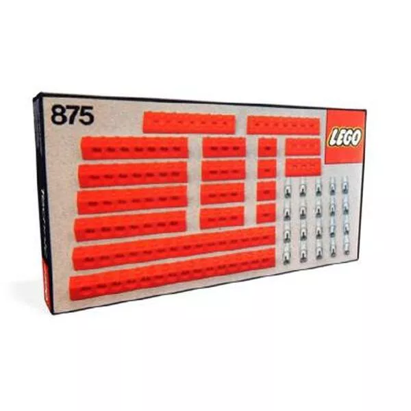 Technic 875 Red Beams with Connector Pegs
