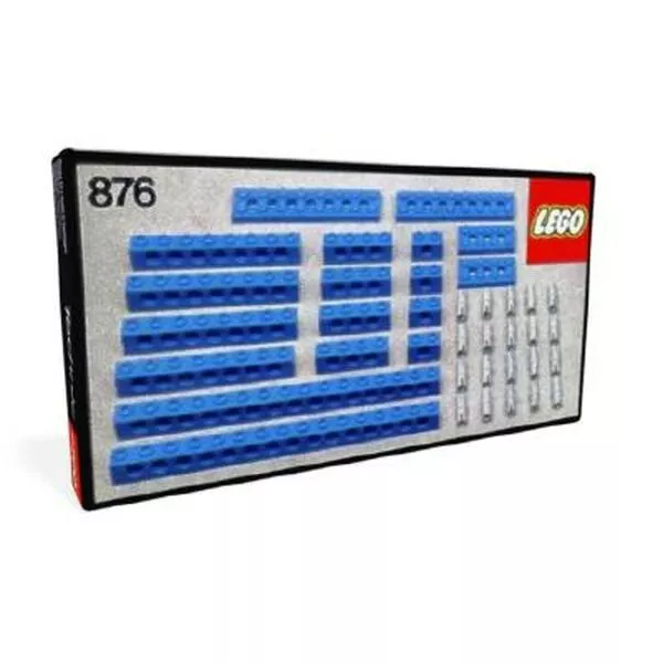 Technic 876 Blue Beams with Connector Pegs