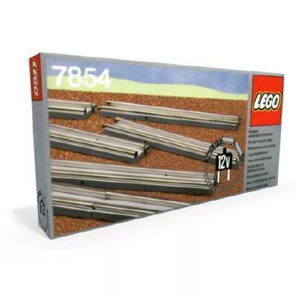 Trains 7854 8 Straight Electric Rails Grey 12 V