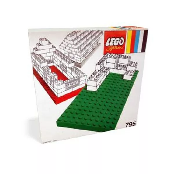 Universal Building Set 795 2 Large Baseplates Red/Blue
