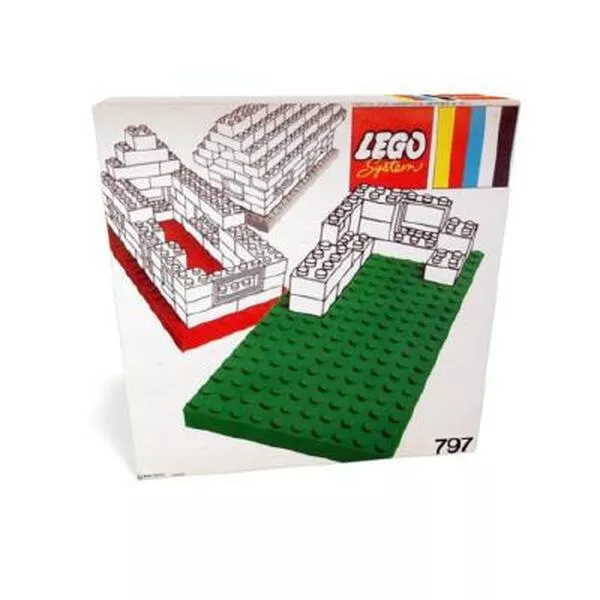 Universal Building Set 797 2 Large Baseplates Grey/White